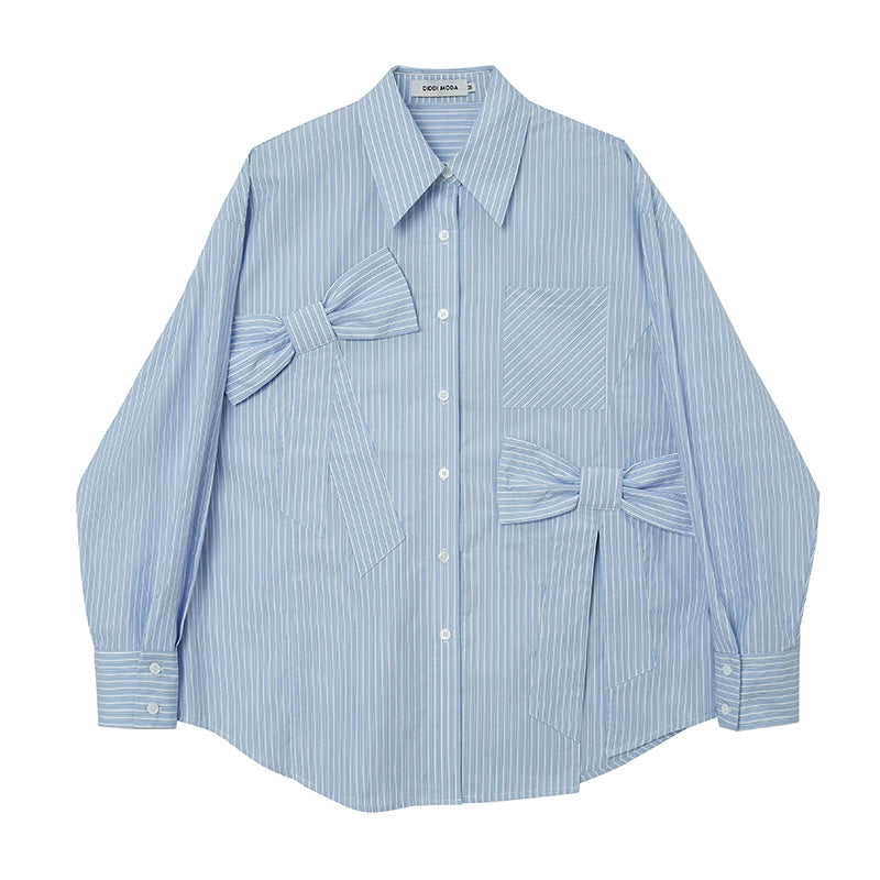 Blue stripe long sleeve shirt