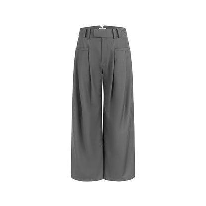 Casual Pants Simple Cool Loose and Versatile Long Wide-leg Suit Pants