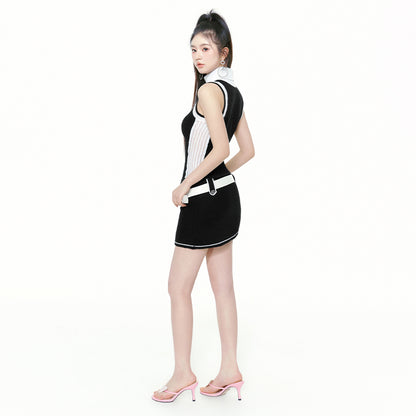 Back small fragrance wrap hip daughter dress