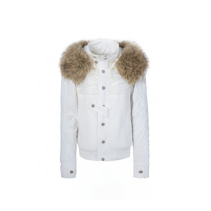 Fall/Winter Original Cropped Cutlass Sleeve Eco-Fur Fleece Fleece Collar Pie Jacket