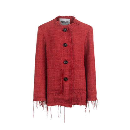 Lady Small Fragrance Wind Raw Fringe Jacket