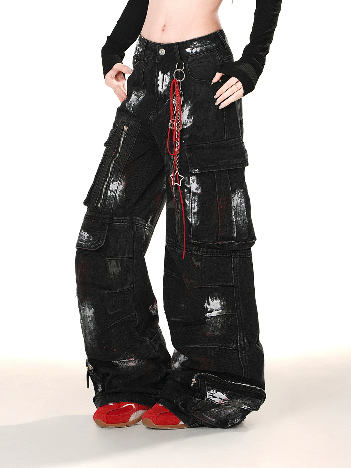 Lightweight Wide-Leg Cargo Pants  Women's Spring/Summer Relaxed Fit