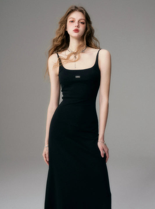 LONG KNITTED SLIP DRESS