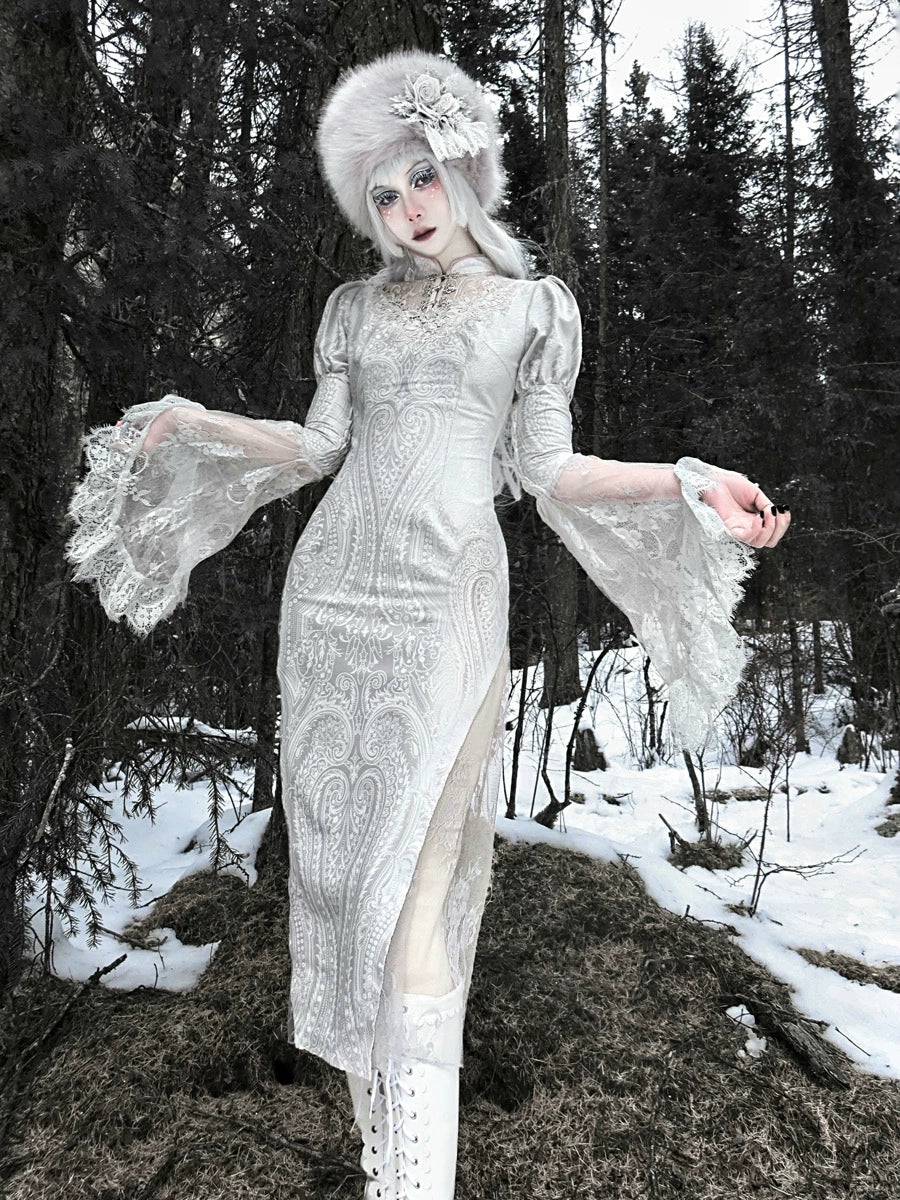 Gothic Velvet Fishtail Cheongsam for Christmas