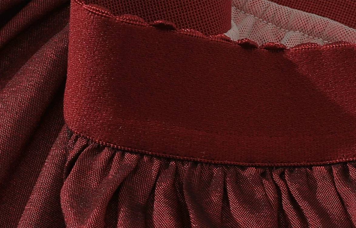 Renaissance Vintage Red Herringbone Corset Engagement Gown