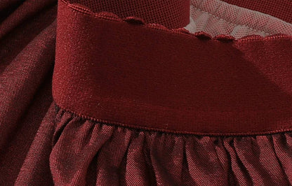 Renaissance Vintage Red Herringbone Corset Engagement Gown