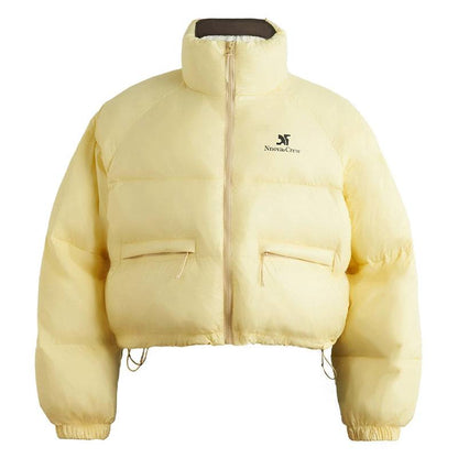 Women's Vintage Stand Collar Quilted Cotton Thick Short Coat