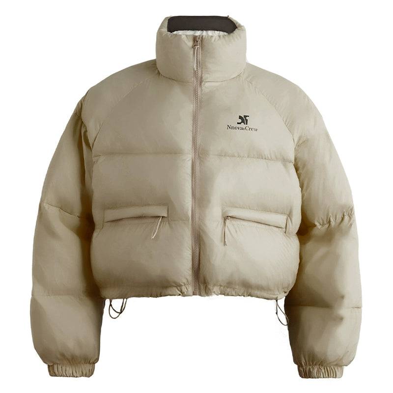 Women's Vintage Stand Collar Quilted Cotton Thick Short Coat