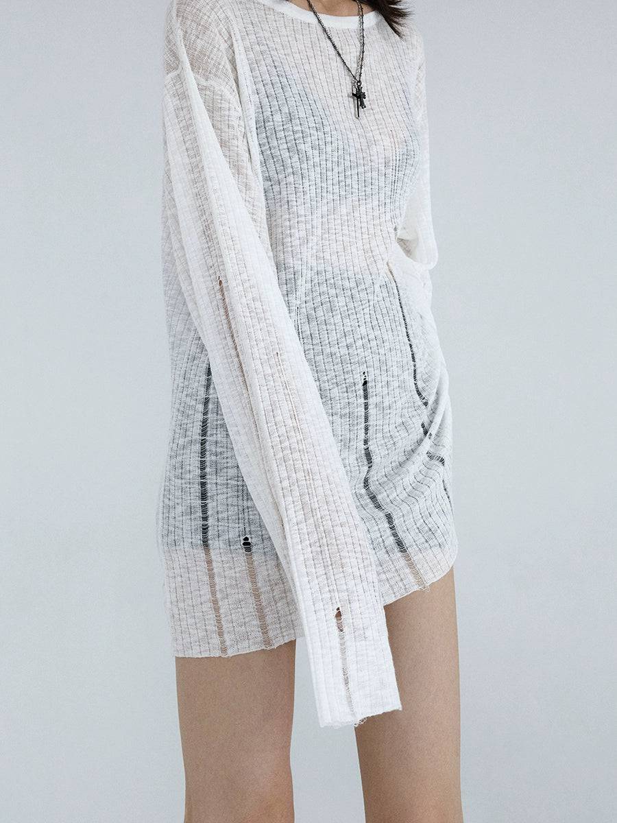 Women's Cut-Out Loose Knit Spring Blouse