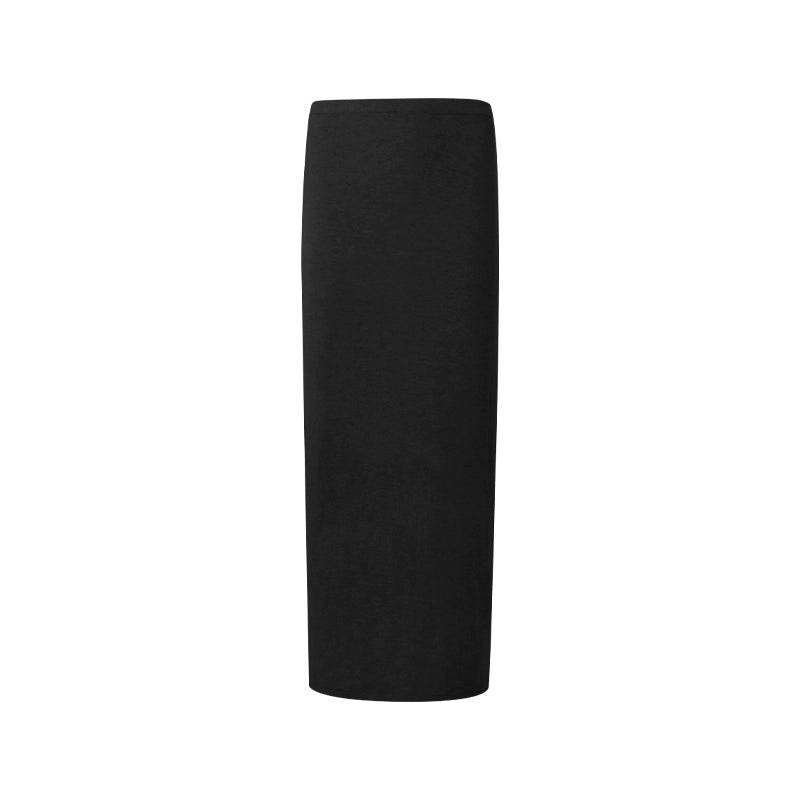 Women's Elastic Waist Draped Knit Maxi Skirt