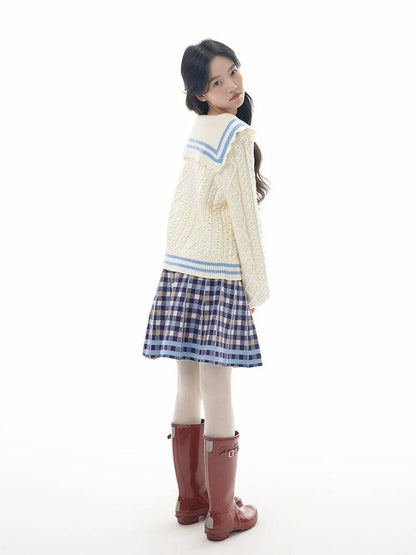 Classic Autumn Sailor Outfit – Vintage-Inspired Dress with Peach Heart